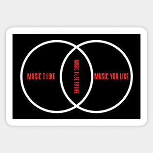 Venn Diagram Music I Like Sticker